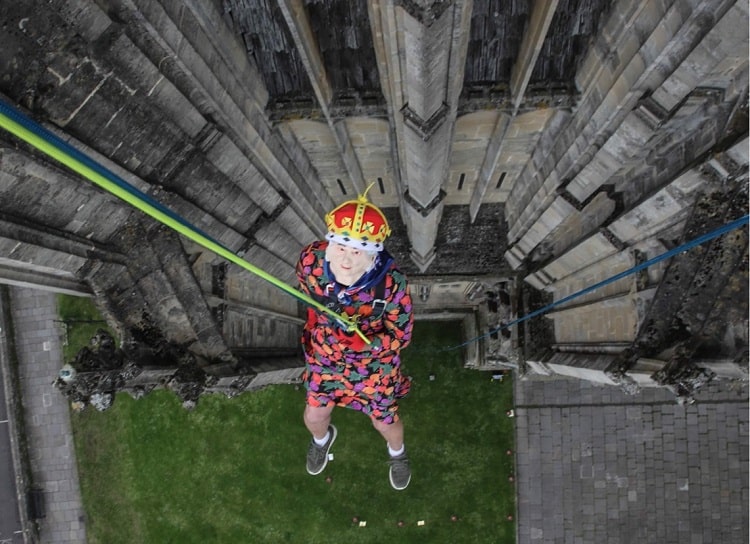 Wells Cathedral Platinum Jubilee Charity Abseil Fundraising Event