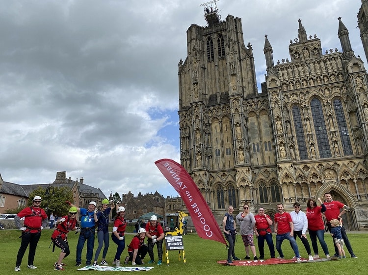 Wells Cathedral Platinum Jubilee Charity Abseil - Cooper and Tanner Team