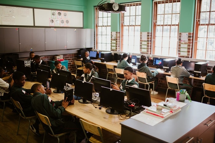 SOS Africa Charity Shop Shepton Mallet Funds Computer Laboratory in South Africa