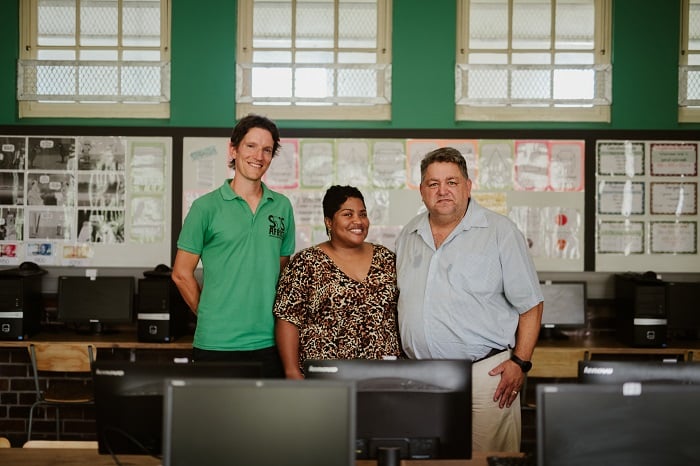 SOS Africa Charity Shop Shepton Mallet Funds Computer Laboratory in South Africa