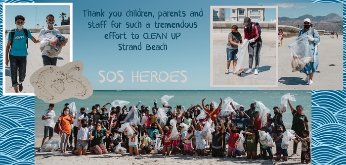 South African Charity Children Beach Clean Up Volunteering Day Strand