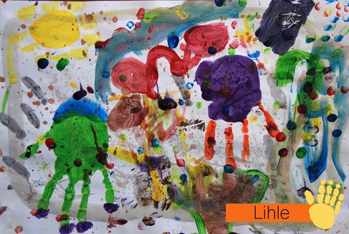 South African Children's Charity Art Lessons Finger Painting Fun