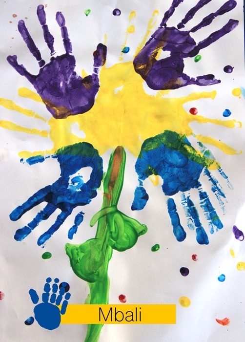 South African Children's Charity Art Lessons Finger Painting Fun