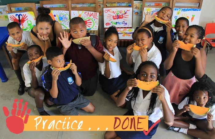 South African Children's Charity Art Lessons Finger Painting Fun