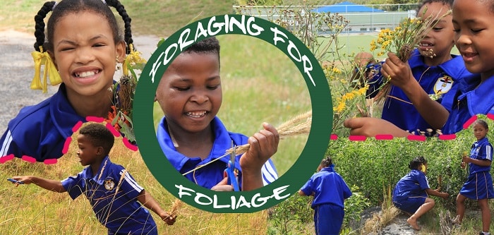 South African Children's Charity Art Nature Lessons: Faces of Foliage