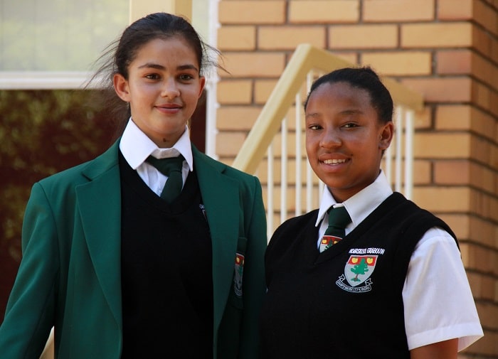 SOS Africa's Tashnee and Kay-Leigh start at Grabouw High School