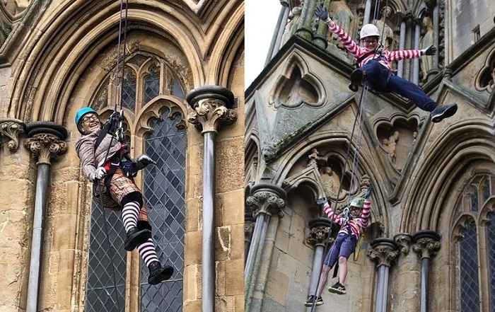 350 Complete SOS Africa Wells Cathedral Abseil Challenge and Break Charity Fundraising Record