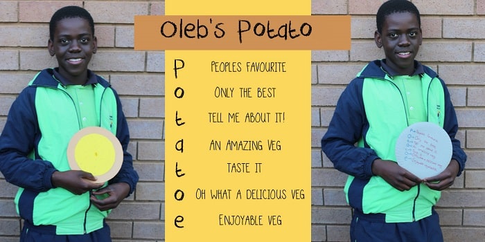 SOS Africa Charity Children's Blog - Children's Fruit and Vegetable Craft Project - Oleb's Potato