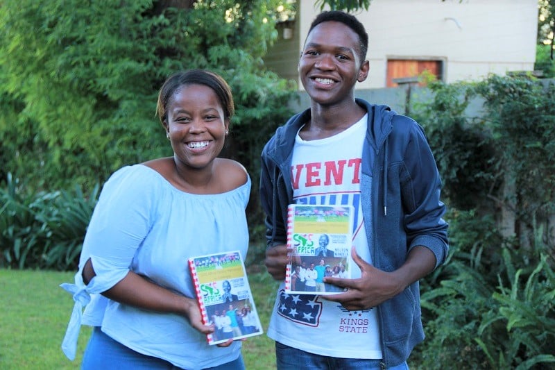 Kelebogile and Olebogeng received their Leavers Books from SOS Africa