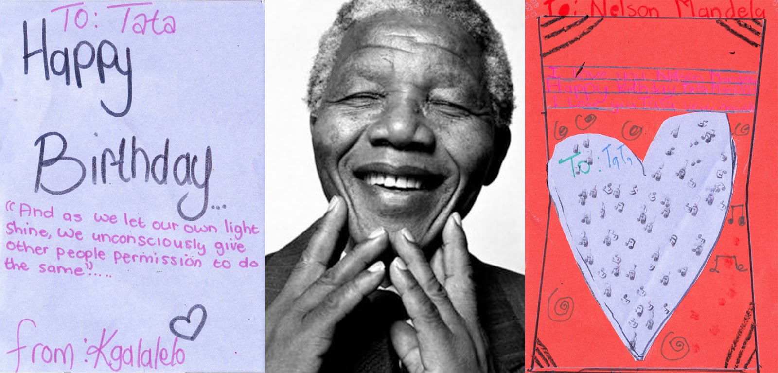 Birthday Cards from SOS Africa Children to Nelson Mandela (Tata Madiba)