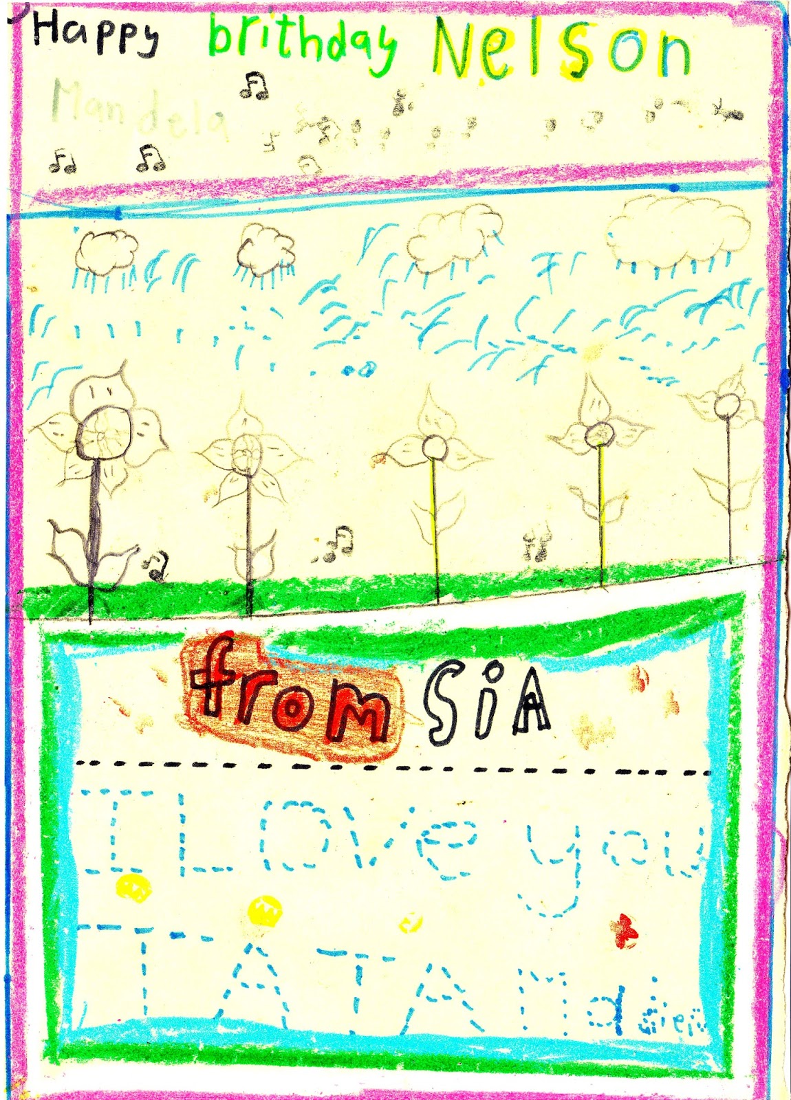 Birthday Cards from SOS Africa Children to Nelson Mandela (Tata Madiba)