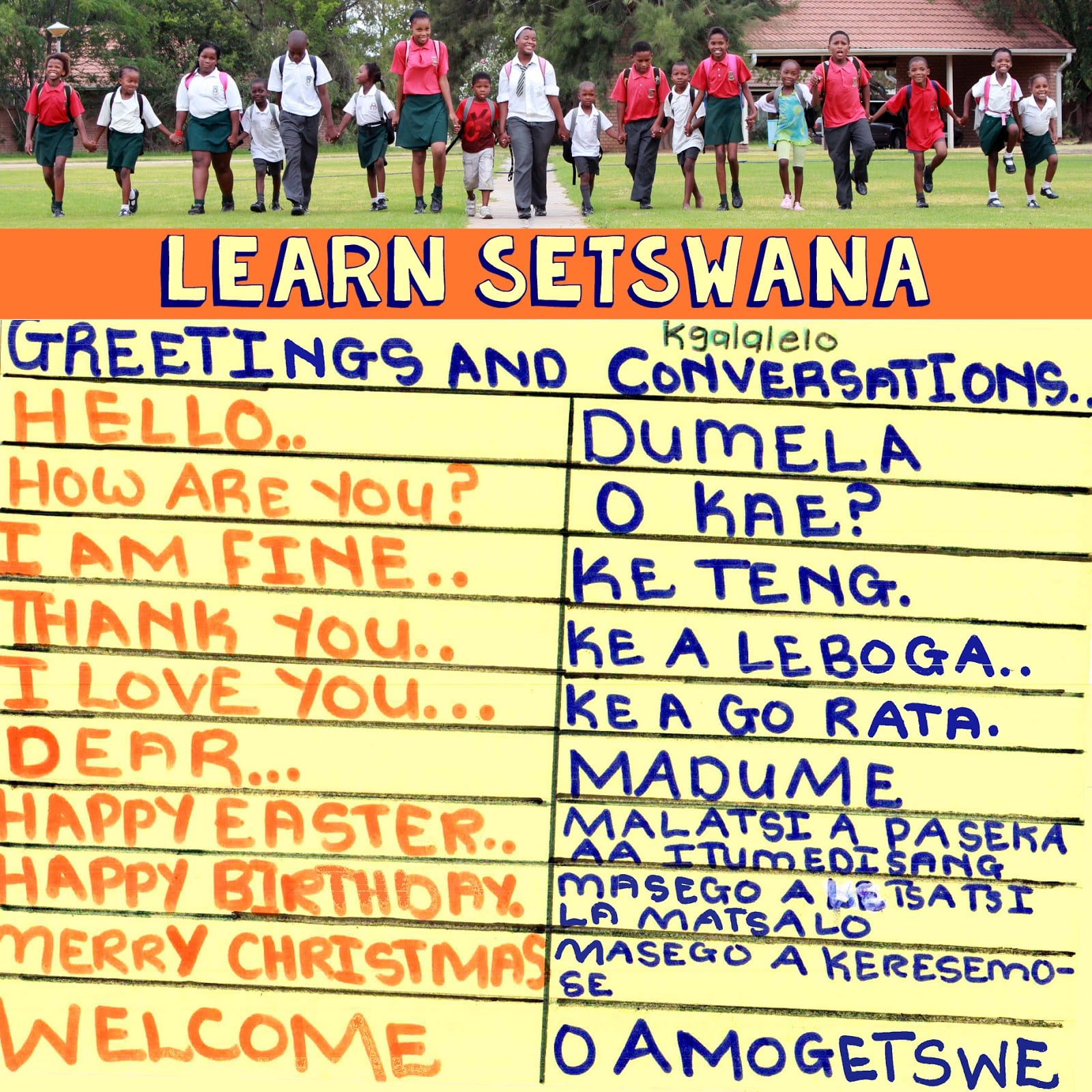 The SOS Africa Children Teach Us Setswana to Celebrate Youth Day