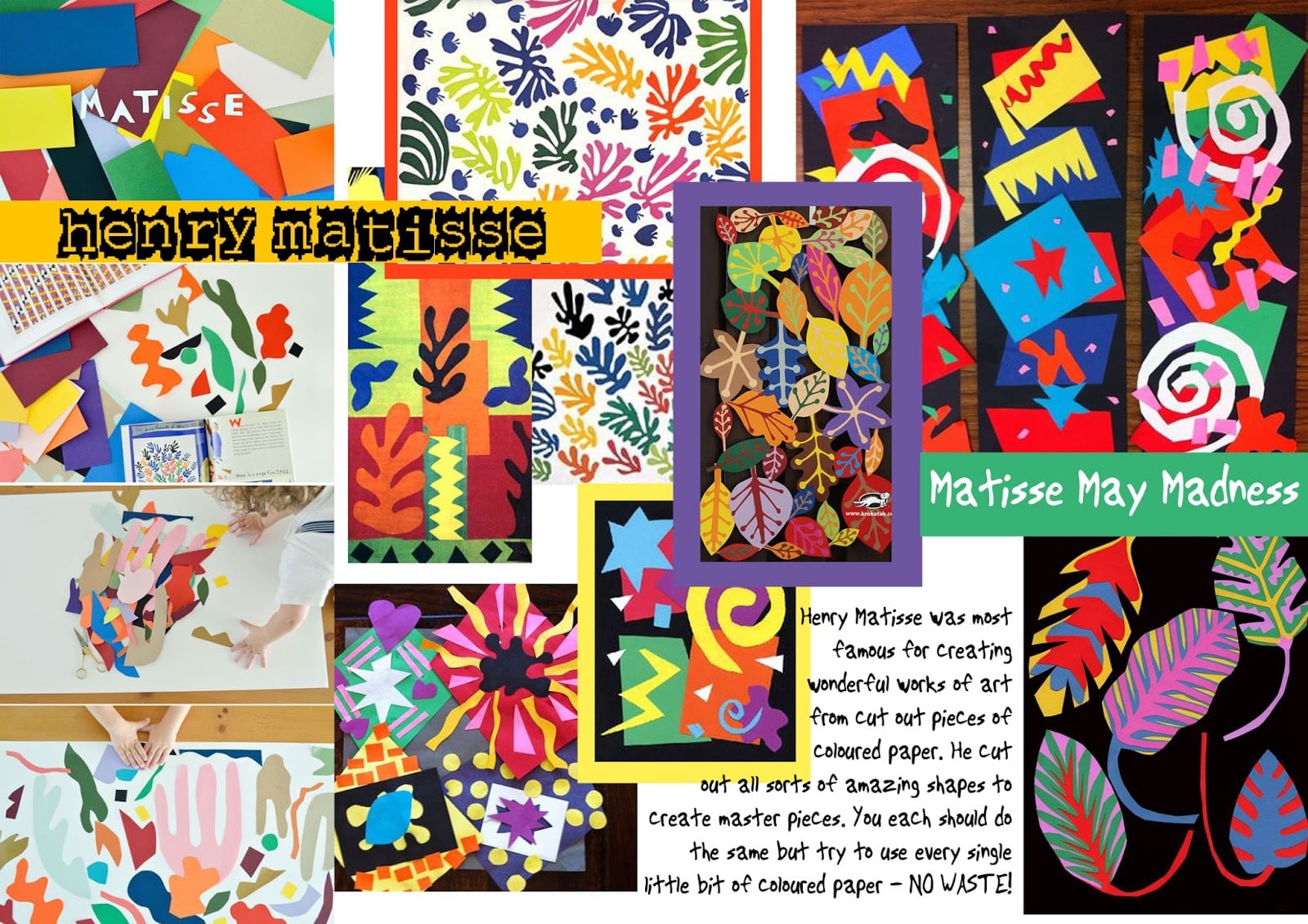 Matisse May Madness in Mafikeng - Creative Colour Cutting-Out Artwork