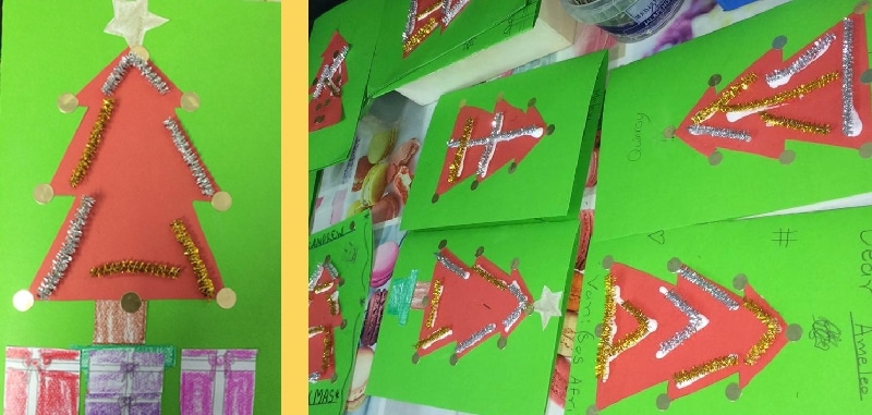 Making Christmas Cards for Friends - African Children Arts & Crafts