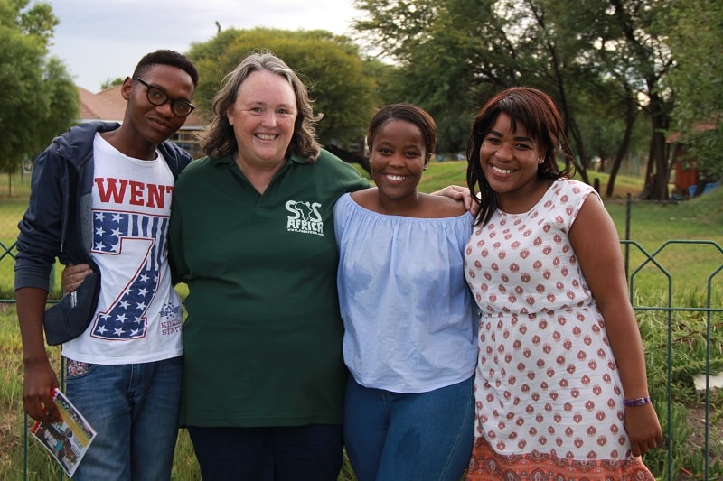 Mavis, Kelebogile and Olebogeng are the first 3 children to graduate from the SOS Africa Education Programme