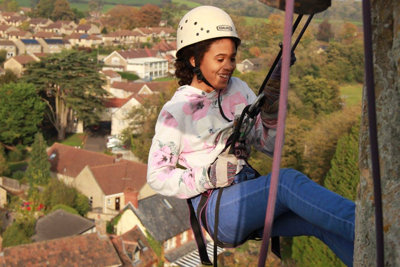 SOS Africa Charity's 100ft Abseil from St Mary's Church, Bruton