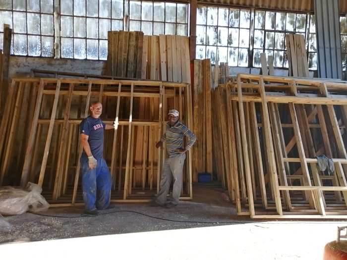 Timber Preparation for SOS Africa's Education Centre Building Project at Melkbos Sawmill, Western Cape, South Africa