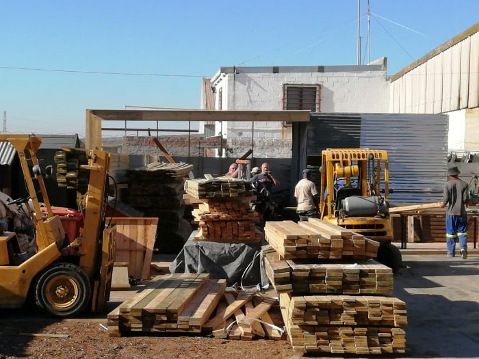 Timber Preparation for SOS Africa's Education Centre Building Project at Melkbos Sawmill, Western Cape, South Africa