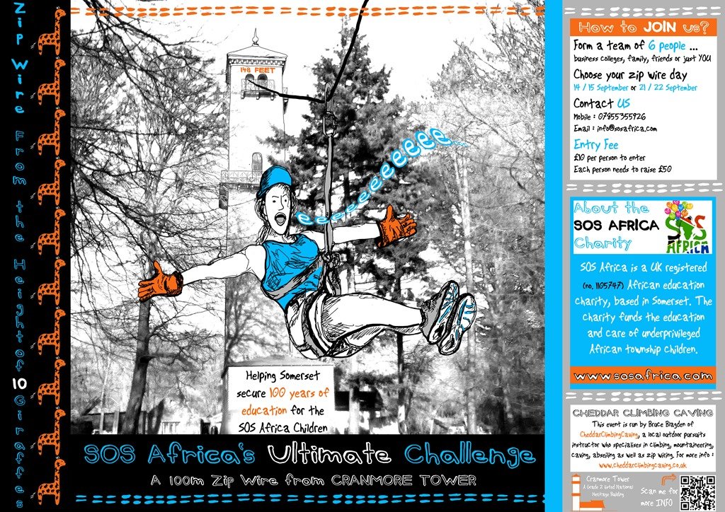 SOS Africa's 100m Cranmore Tower Zip Wire Charity Challenge