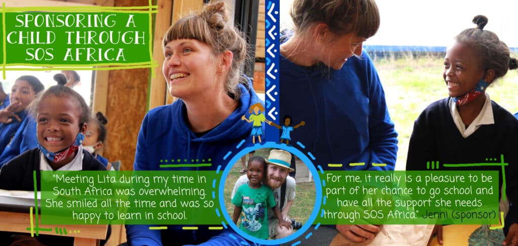 SOS Africa Child Sponsor Jenni meeting her sponsored child Fastlita