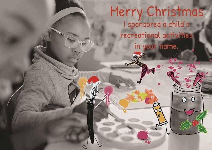 Donate to Charities at Christmas: Sponsor art lessons for a child in South Africa
