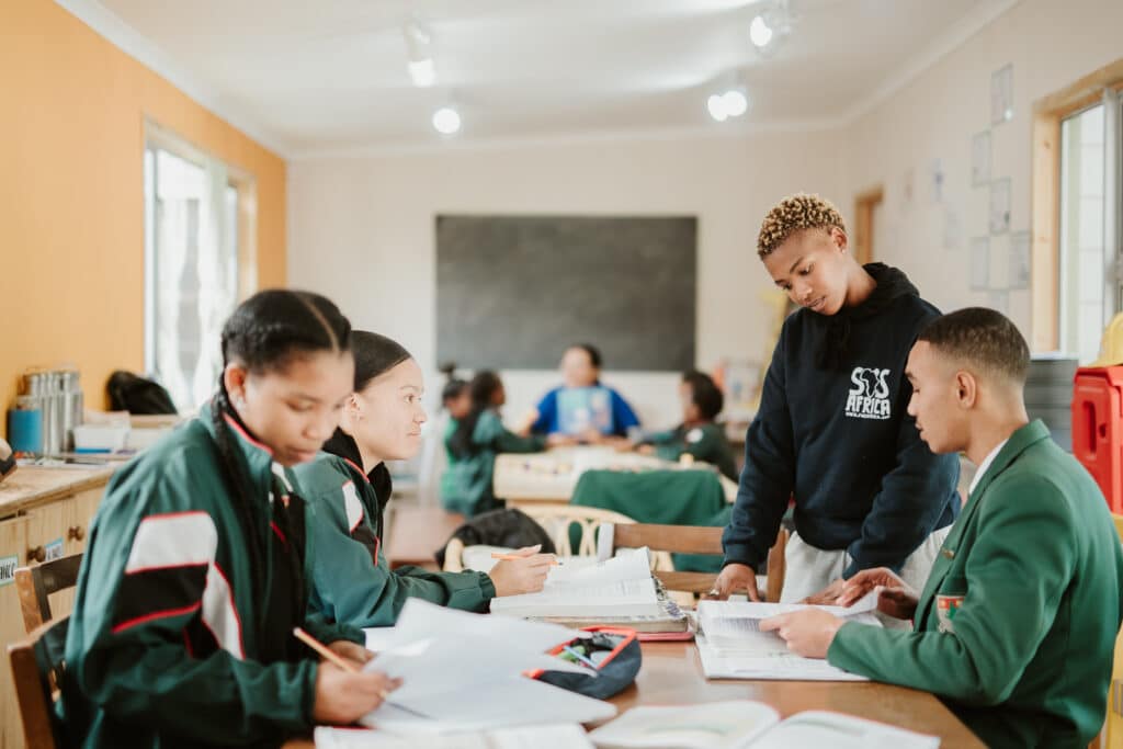 SOS Africa sponsored children receive tutoring each afternoon at our Grabouw Education Centre
