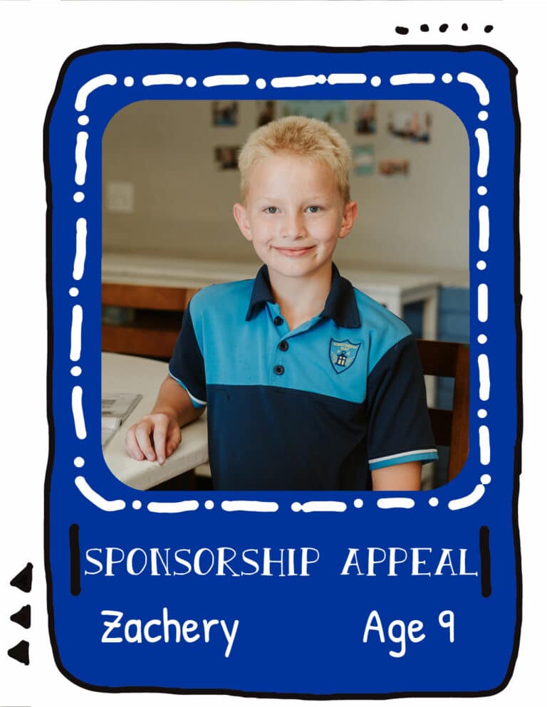 Sponsor a child in South Africa: Zachary Age 9