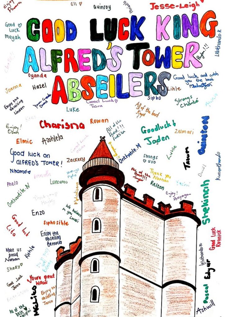 King Alfred's Tower Charity Abseil good luck messages from the SOS Africa children